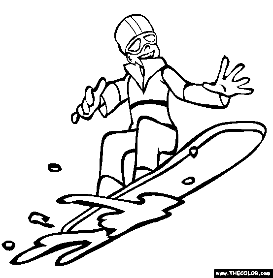 Snowboarding coloring page free snowboarding online coloring