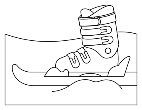 Skis emoji coloring page free printable coloring pages