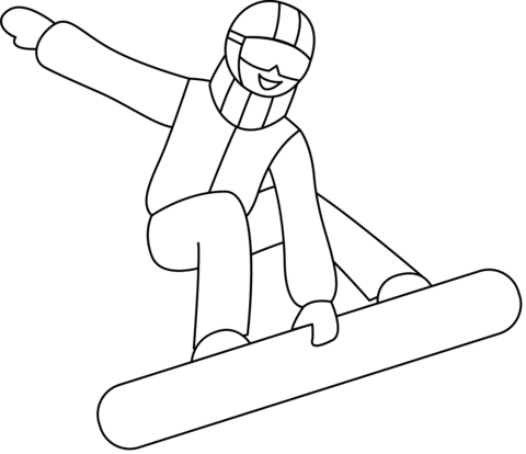 Snowboarder coloring page free printable coloring pages