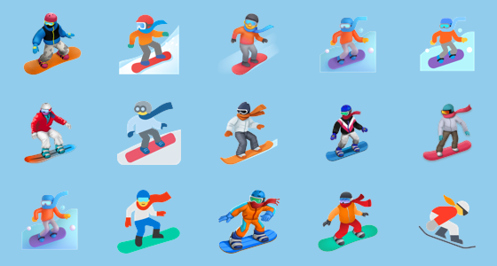 Ð snowboarder emoji