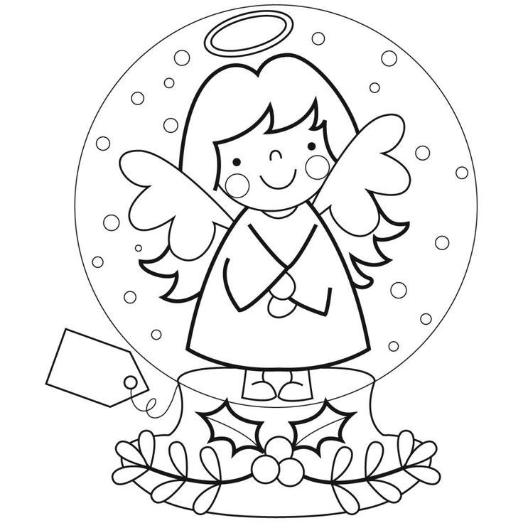 Snowglobe coloring pages