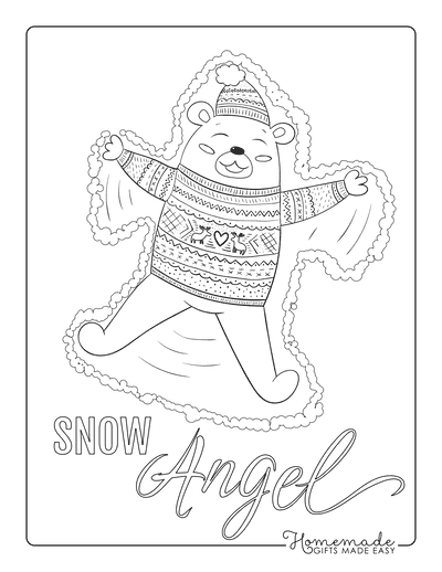 Free printable winter coloring pages for kids adults