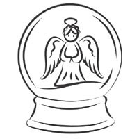 Angel snow globe coloring pages