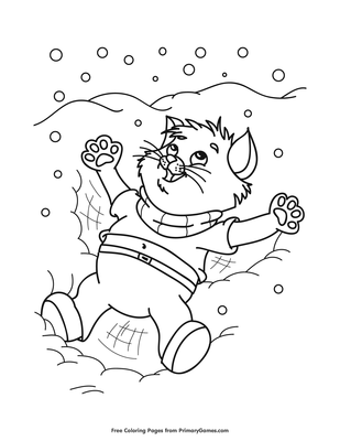 Snow angel coloring page â free printable pdf from