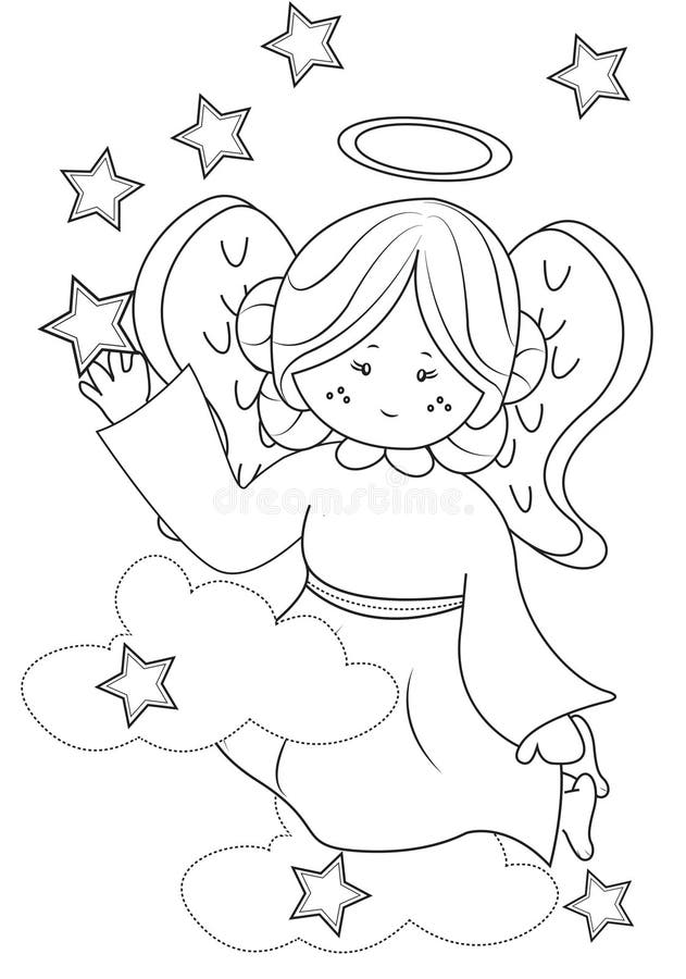 Angel coloring page stock illustration illustration of abstract