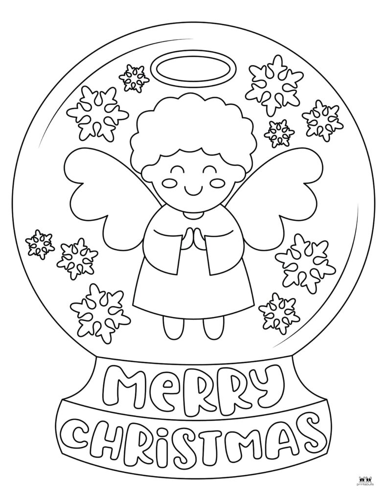 Snow globe coloring pages templates