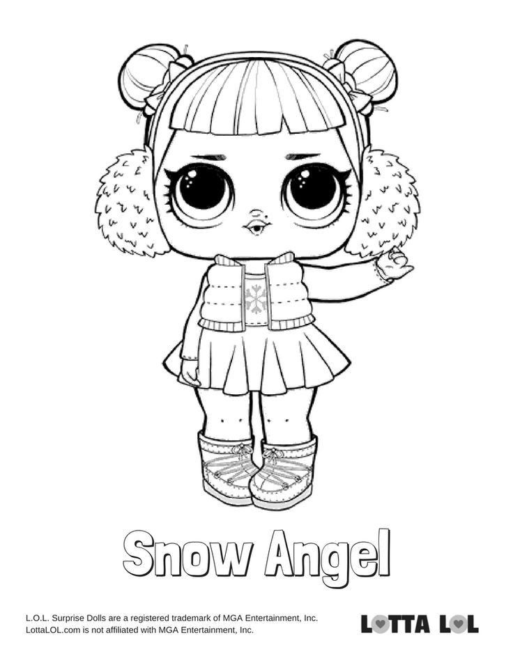 Pin by lia on lolsurprise con nombre lol dolls coloring pages angel coloring pages