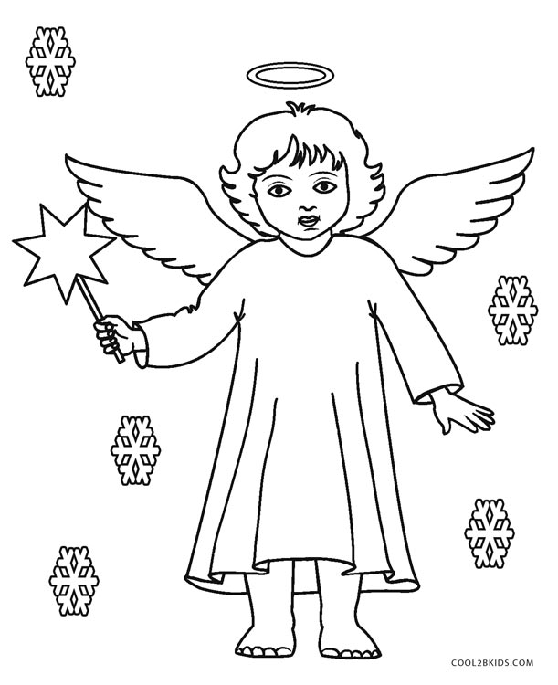 Free printable angel coloring pages for kids