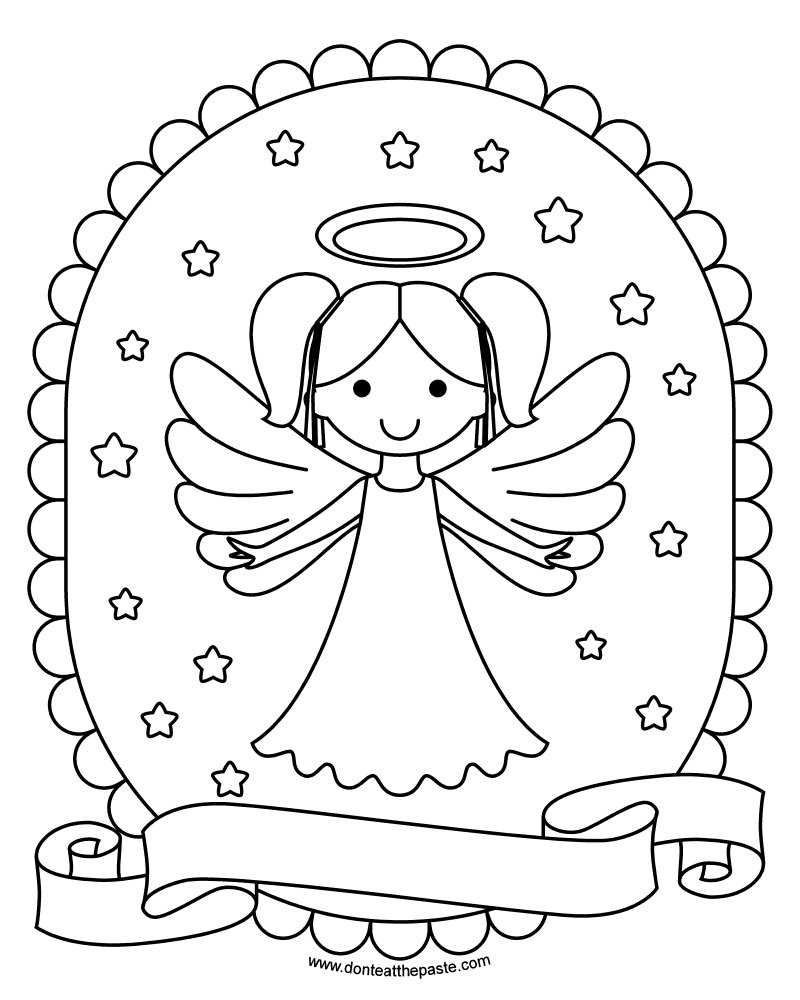 Dont eat the paste angel coloring pages