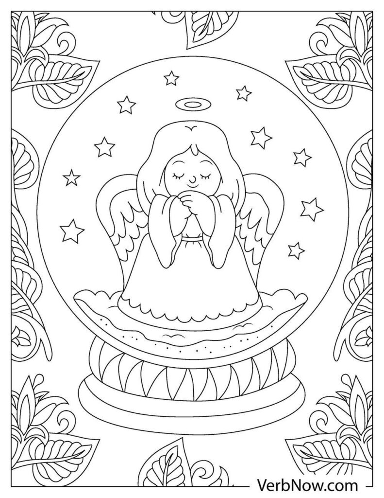 Free angel coloring pages book for download printable pdf