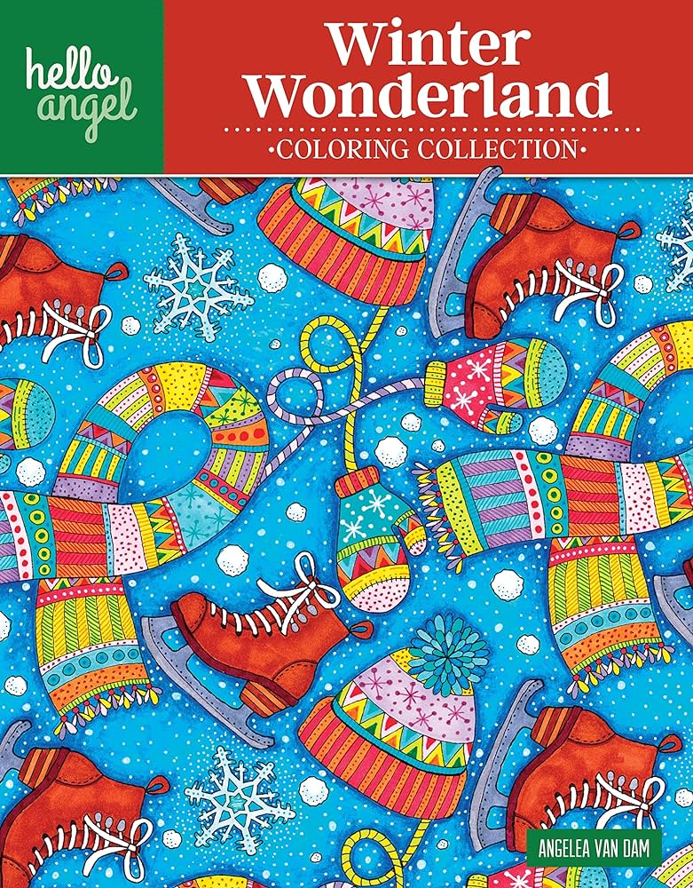 Hello angel winter wonderland coloring collection design originals one