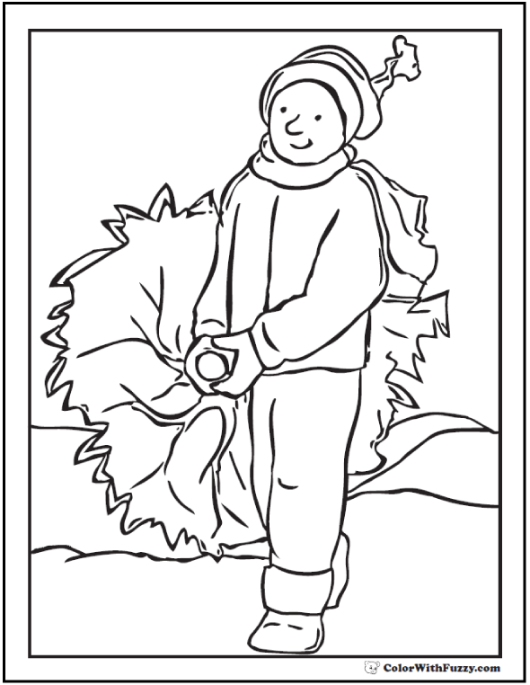 Christmas tree dad coloring picture