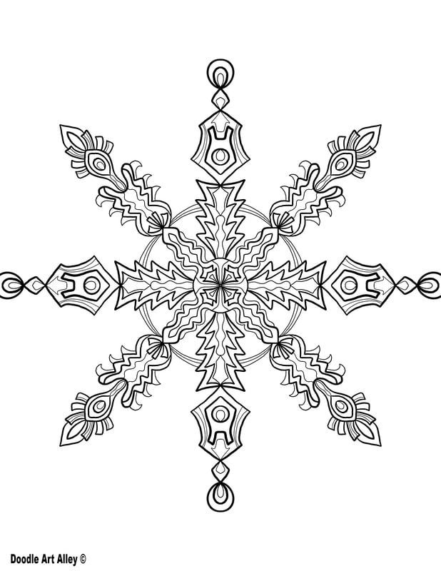 Snowflake coloring pages