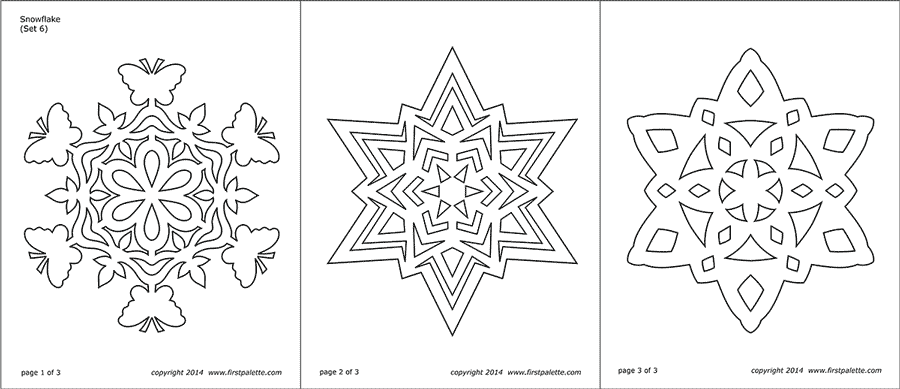 Snowflake coloring pages free printable templates coloring pages