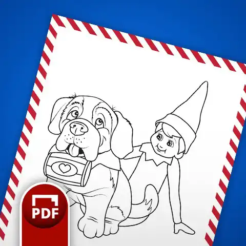 Coloring pages activity santas north pole