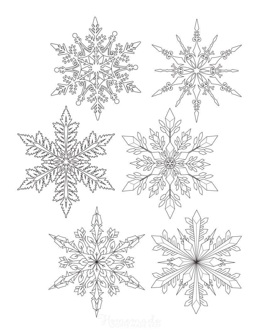 Printable snowflake coloring pages for adults