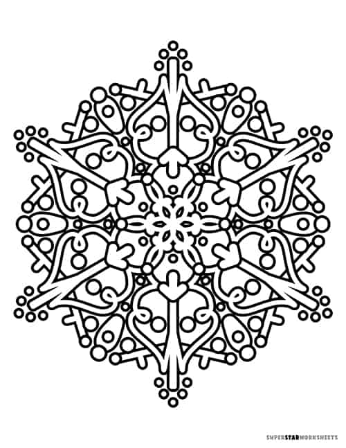 Snowflake coloring pages