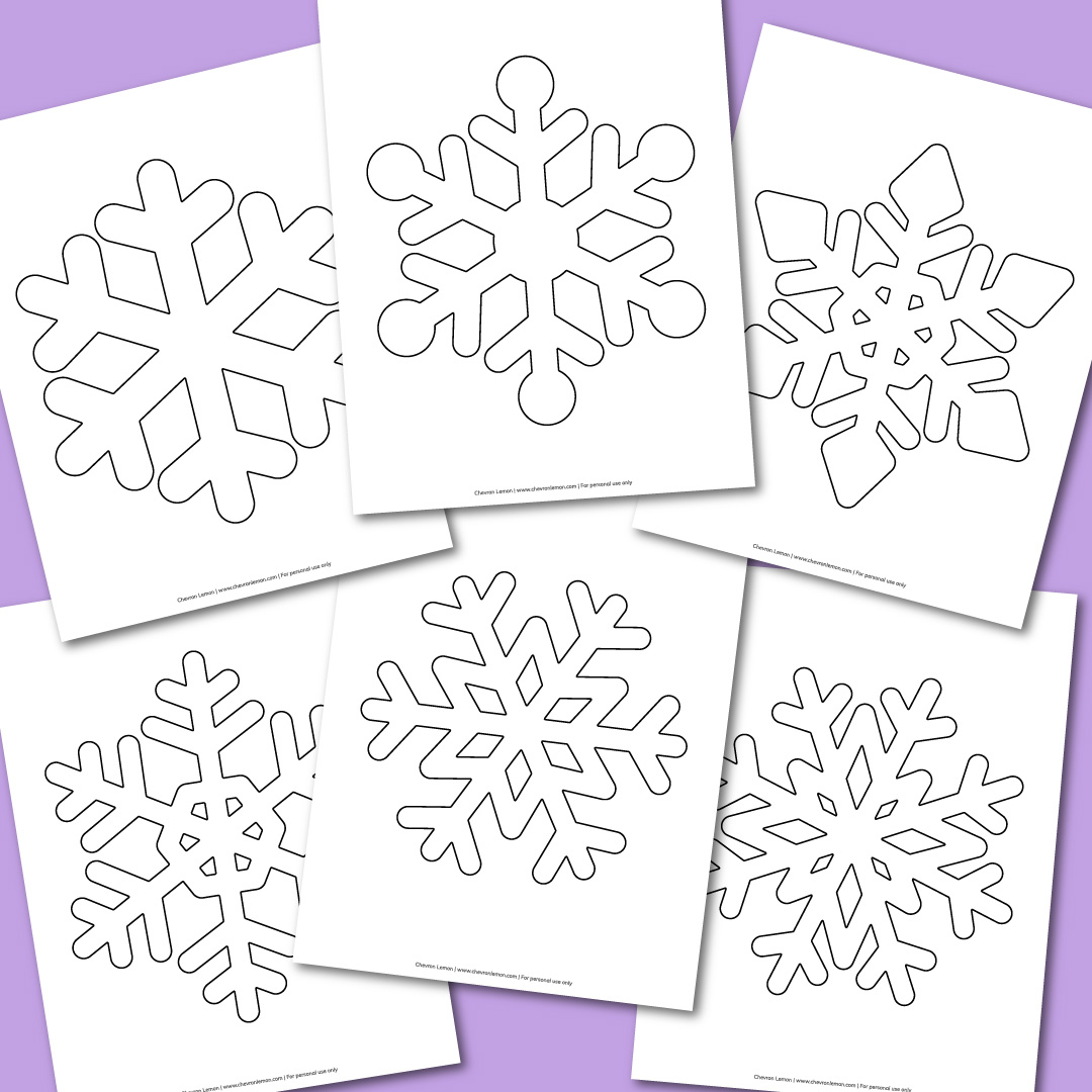 Printable snowflake coloring pages fun family crafts