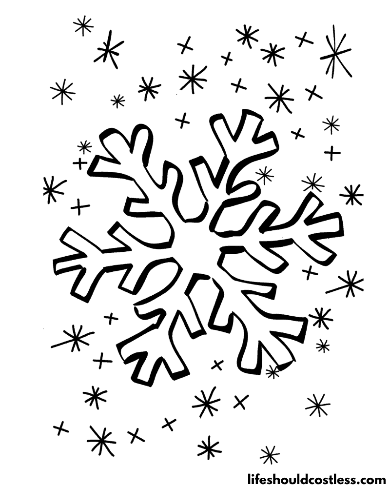 Snowflake coloring pages free printable pdf templates