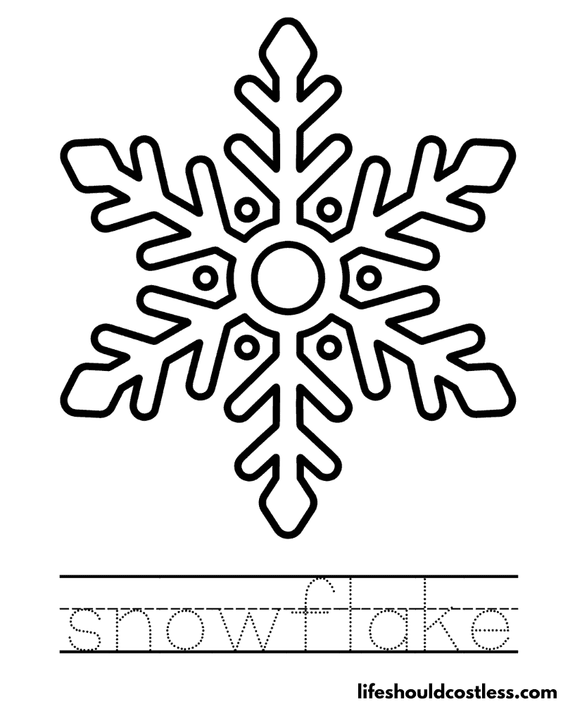 Snowflake coloring pages free printable pdf templates