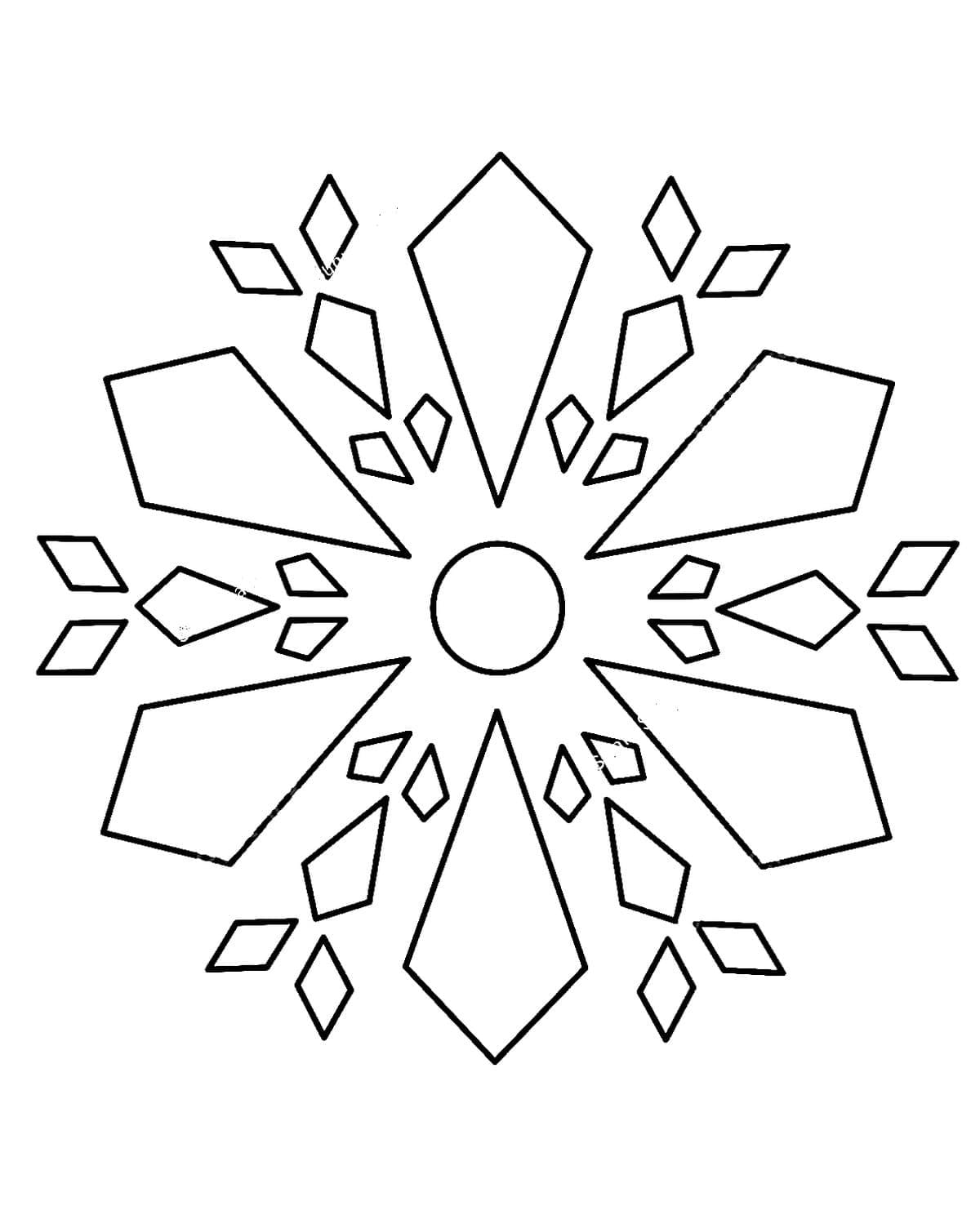 Snowflake art coloring page