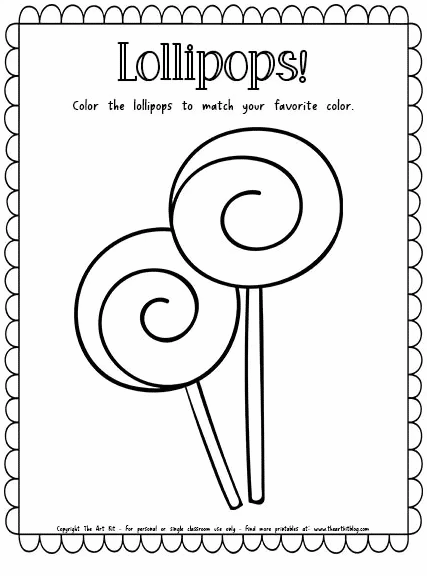 Lollipops coloring page free homeschool deals