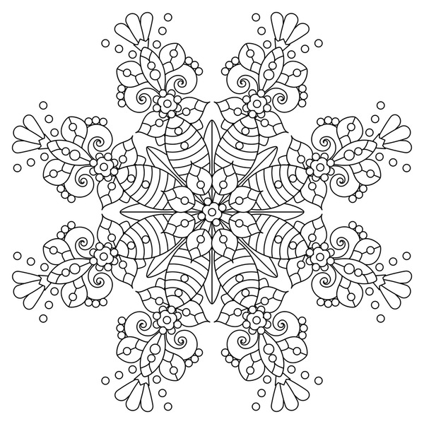 Adult coloring pages snowflake mandala gãrseli stok fotoäraf d nesne ve vektãr