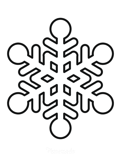 Best snowflake coloring pages free snowflake templates