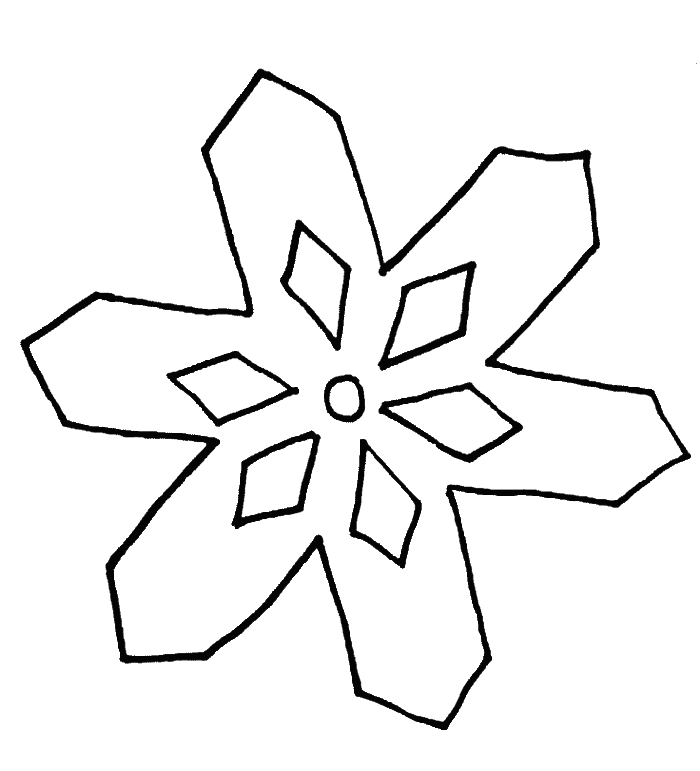 Simple snowflake coloring pages