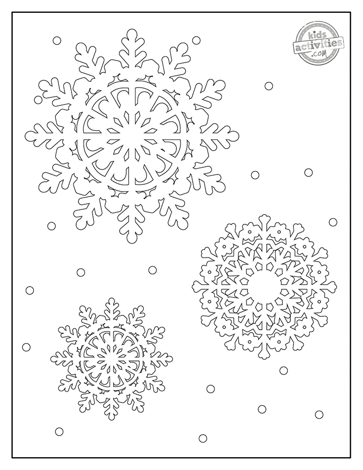 Free printable snowflakes coloring pages kids activities blog