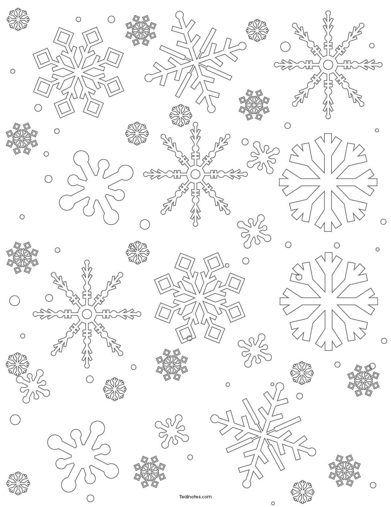 Free snowflake template easy paper snowflakes to cut and color