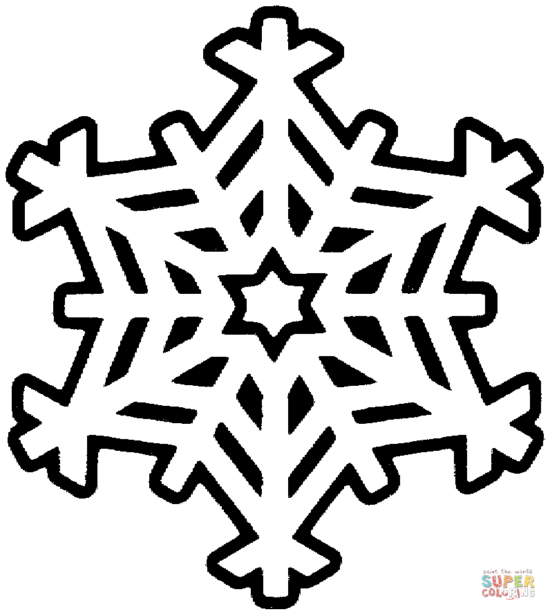 Snowflake coloring page free printable coloring pages