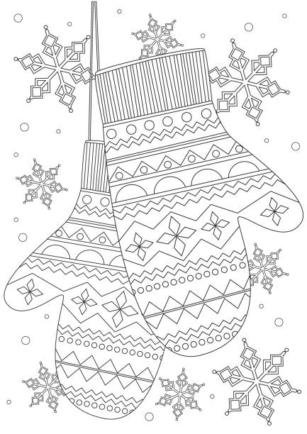 Snowflake coloring page stock illustrations royalty