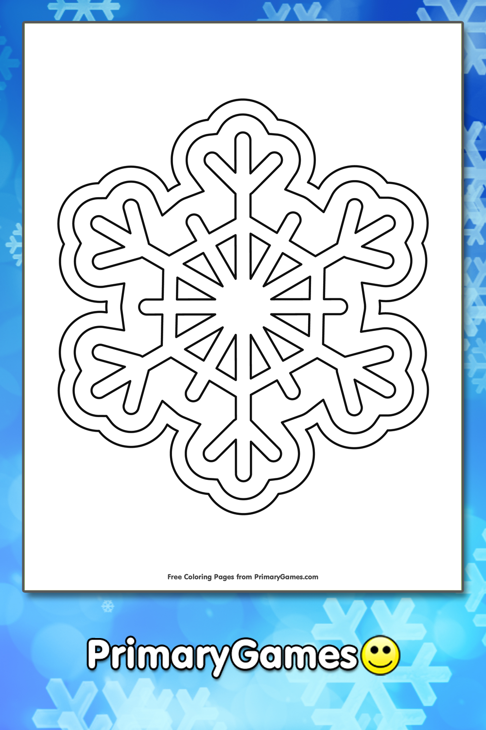 Snowflake coloring page â free printable pdf from