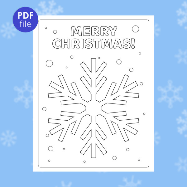 Simple snowflake coloring page printable