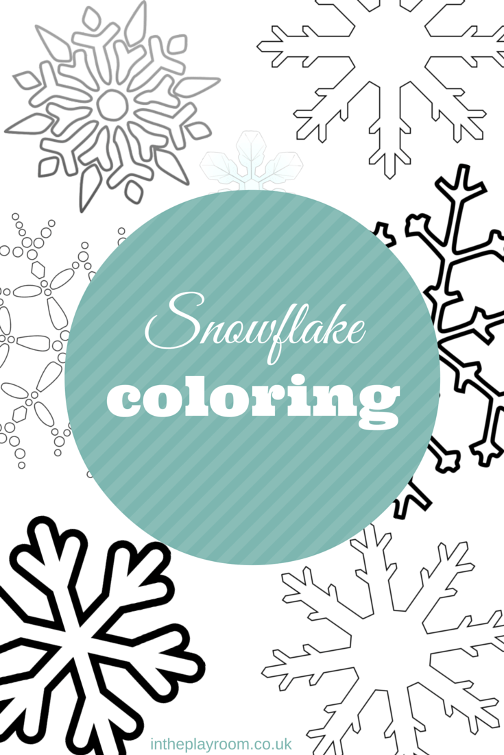 Snowflake loring pages free printable templates for kids crafts