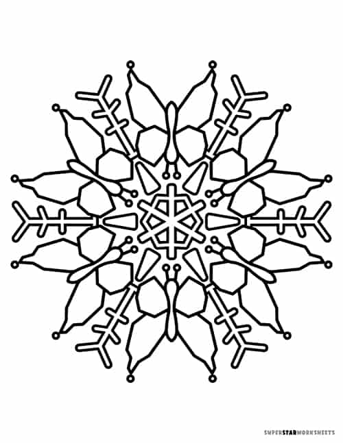 Snowflake coloring pages