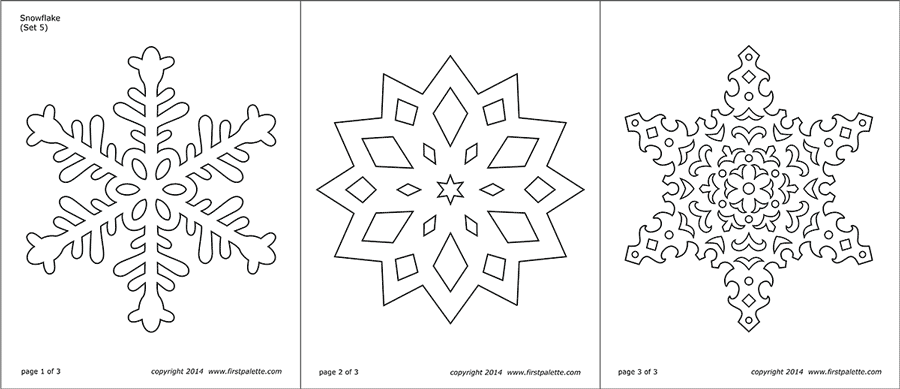 Snowflake coloring pages free printable templates coloring pages