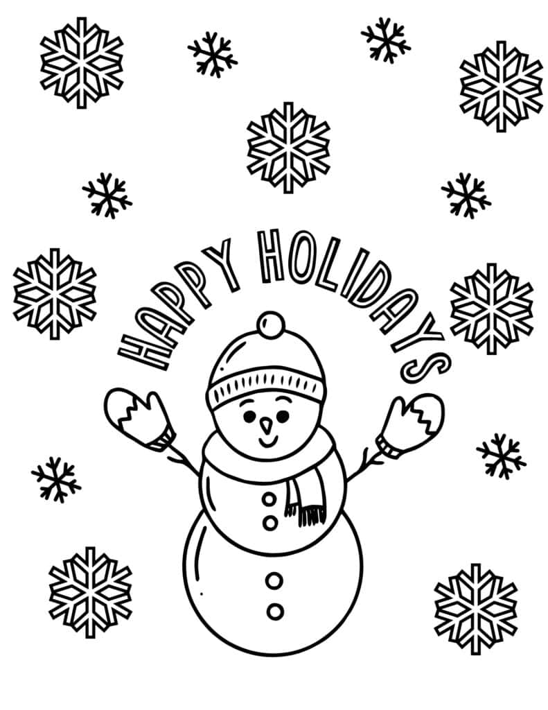 Free printable snowman coloring pages for kids