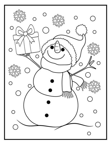 Snowman coloring pages to print