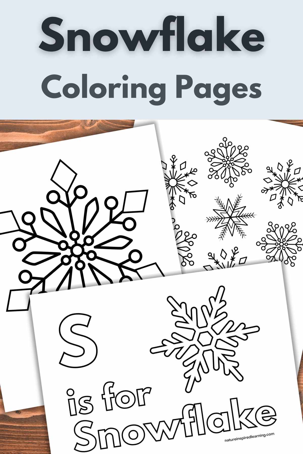 Snowflake coloring pages perfect for winter