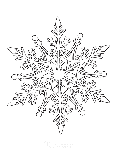 Best snowflake coloring pages free snowflake templates