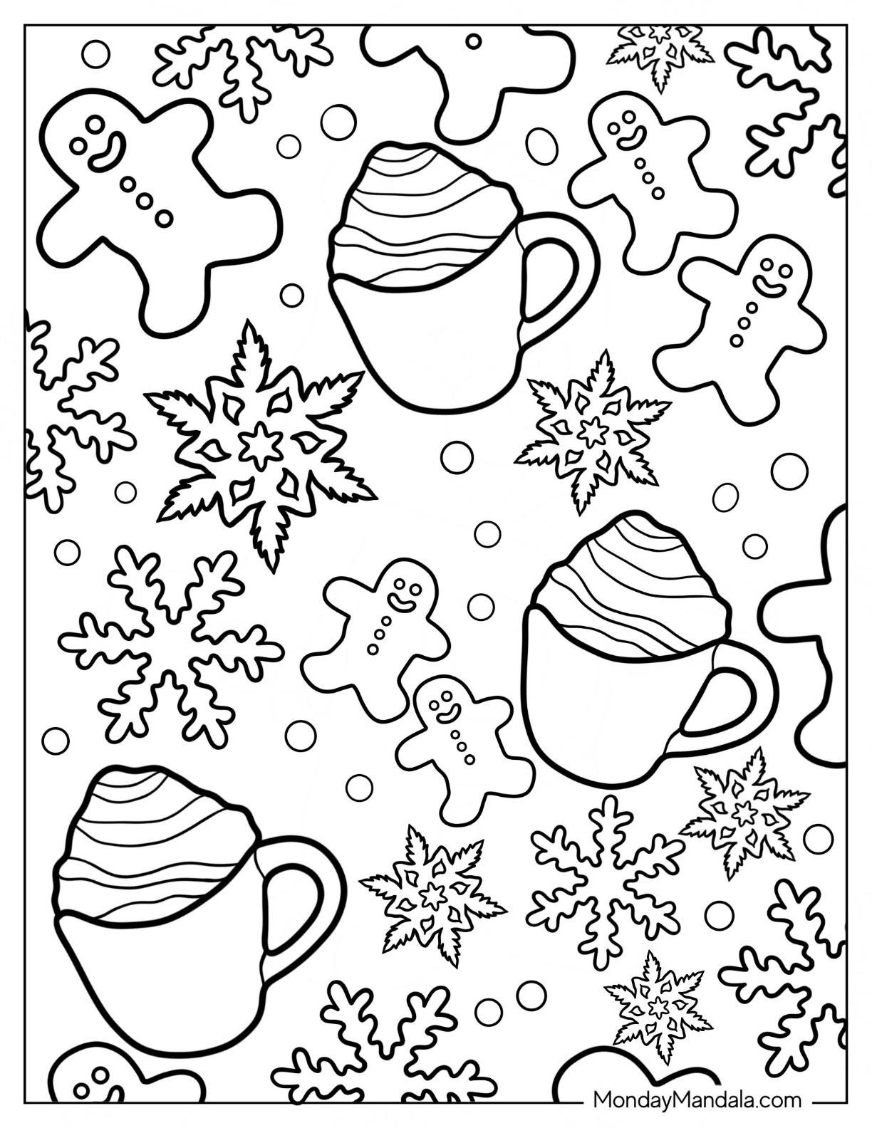 Snowflake coloring pages free pdf printables