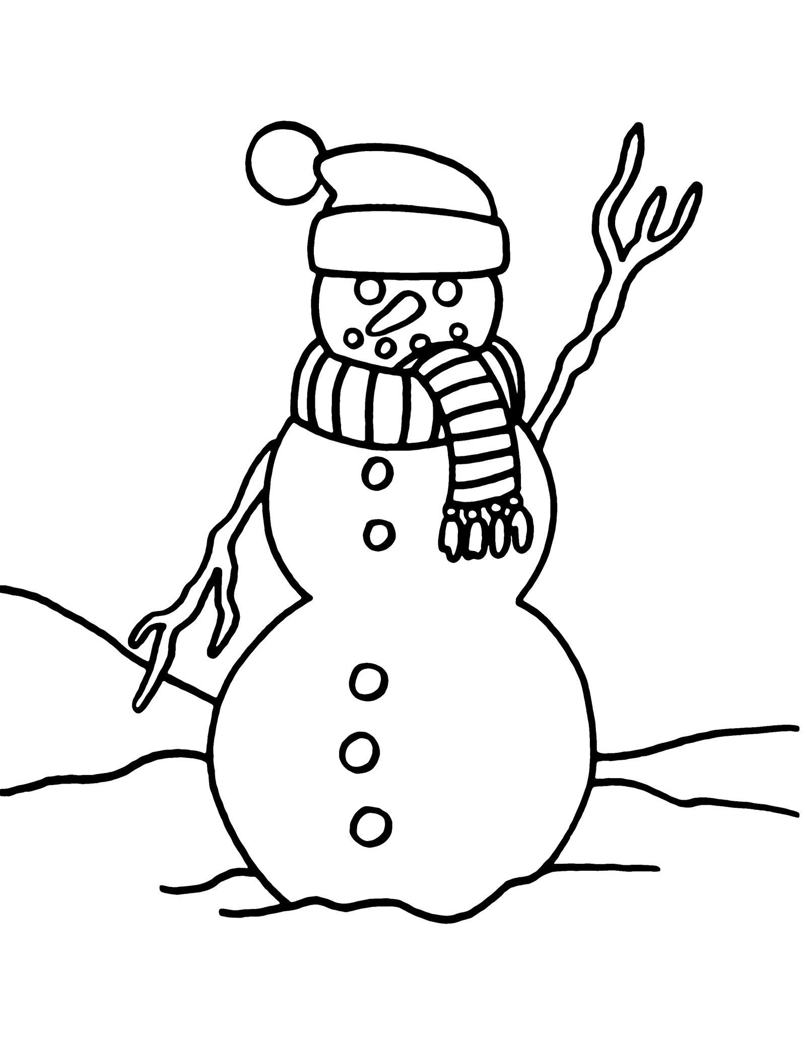 Snowman coloring page by cetivarose on