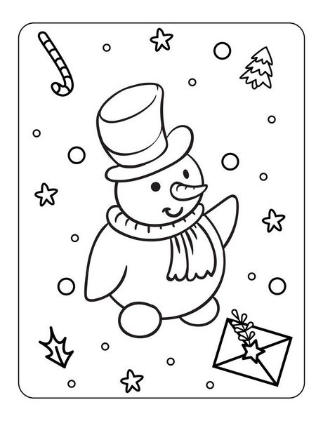 Snowman coloring pages to print