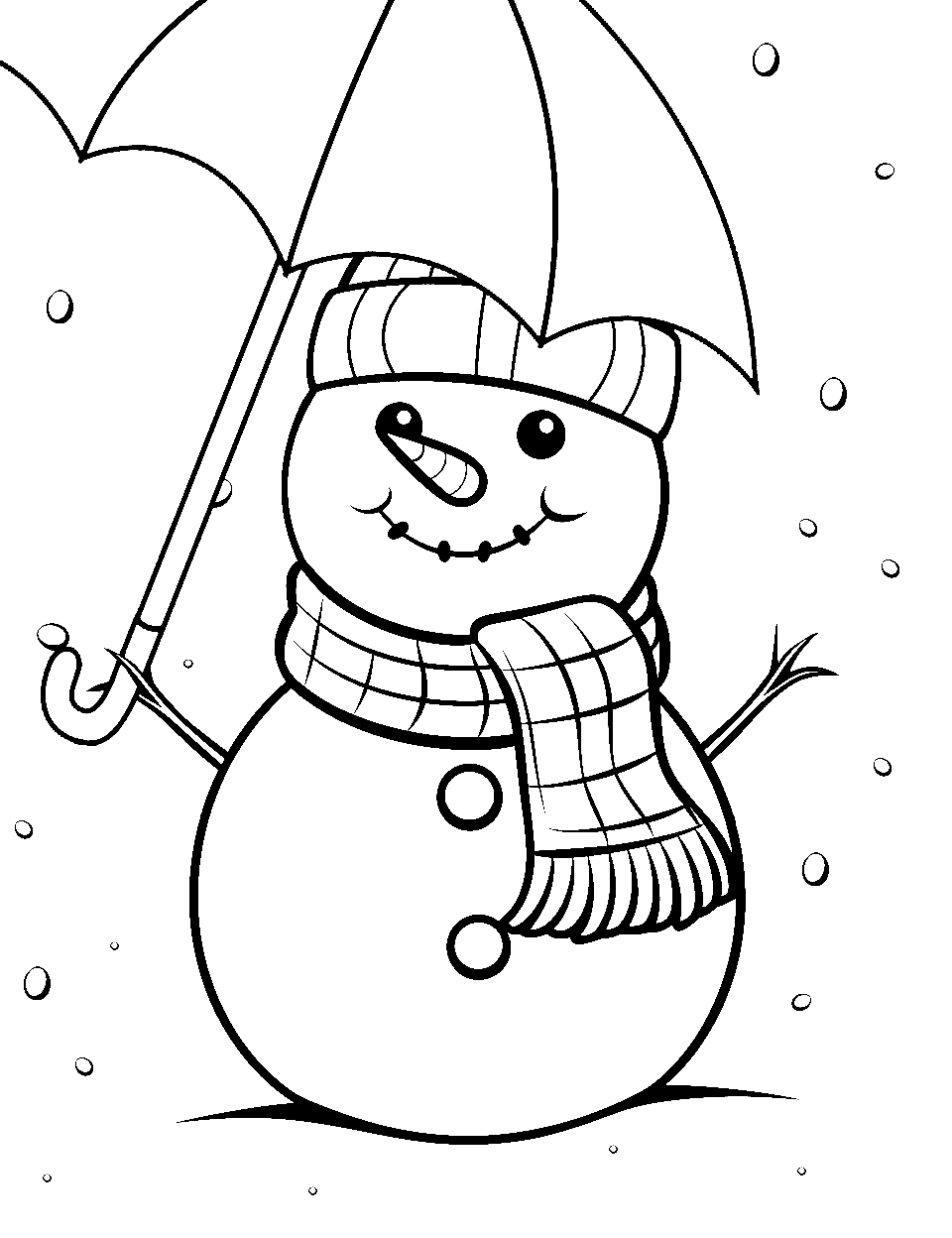 Snowman coloring pages free printable sheets