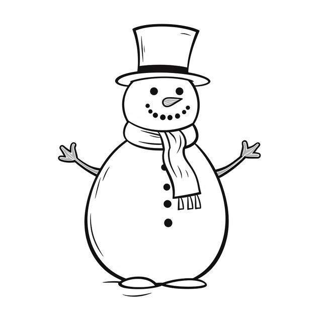 The cute snowman coloring page with rabbit ears outline sketch drawing vector rabbit drawing wing drawing snow drawing png and vector with transparent background for free download