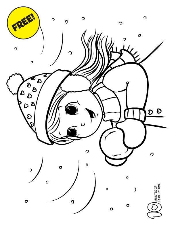 Girl in the snow coloring page coloring pages free coloring pages snow crafts