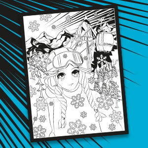 Beautiful anime girls cute anime coloring book snarkabelle books