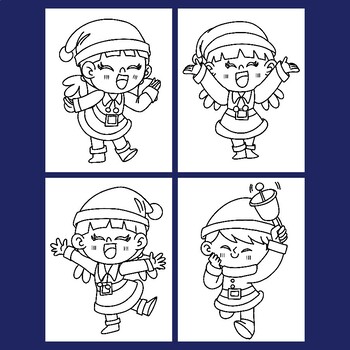 Christmas coloring pages vol by felixes tpt